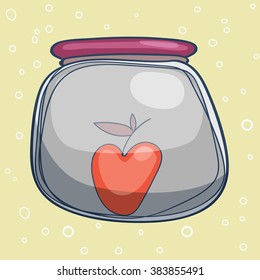 Cartoon Jam Jar