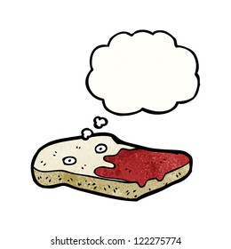 cartoon jam on toast