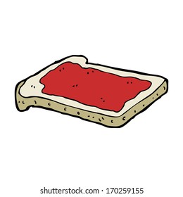 cartoon jam on toast