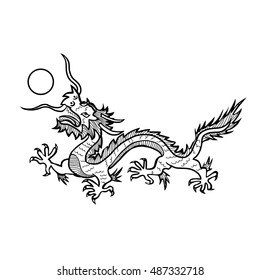 Cartoon Japanese dragon