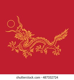 Cartoon Japanese dragon
