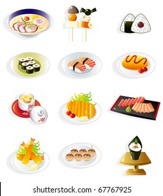 cartoon Japanese  food icon