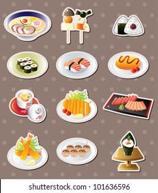 Cartoon Japanese Food Stickers