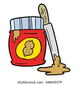 Cartoon Jar Of Peanut Butter