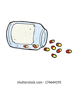 cartoon jar of pills