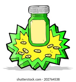 cartoon jar of pills
