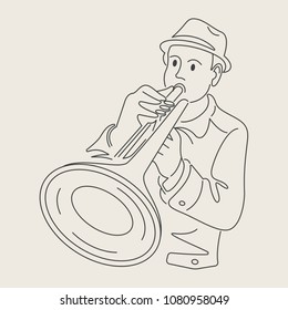 cartoon jazz character