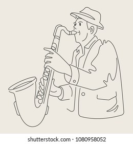 cartoon jazz character