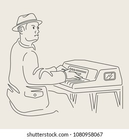 cartoon jazz character