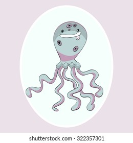 Cartoon jellyfish