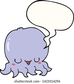 cartoon jellyfish with speech bubble