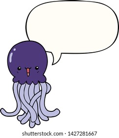 cartoon jellyfish with speech bubble