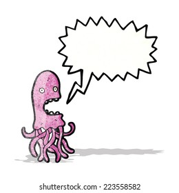 cartoon jellyfish with speech bubble