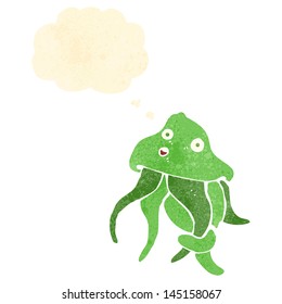 cartoon jellyfish with thought bubble