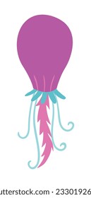 Cartoon jellyfish. Vector on white background