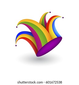 Cartoon Jester hat with bells