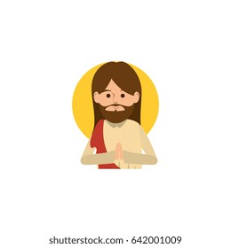 cartoon jesus christ  icon