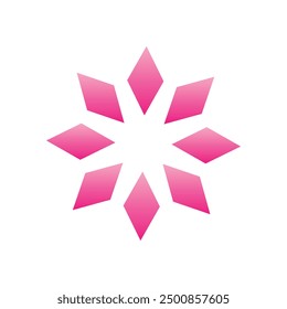 Cartoon Jewish star like a snowflake from fragments of diamonds vector illustration. illustration vector abstract shape floral element logo or icon. EPS 10