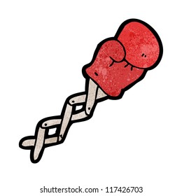 cartoon joke boxing glove