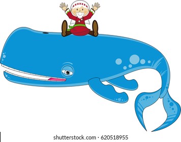 Cartoon Jonah and the Whale 