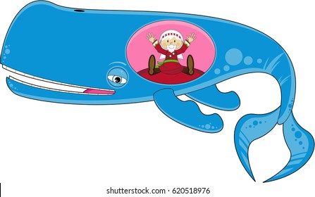 Cartoon Jonah and the Whale 