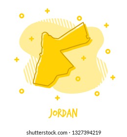 Cartoon Jordan Map