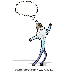 cartoon joyful old man