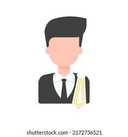 cartoon judge vector concept of fair judgment