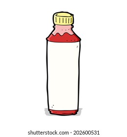 botella de jugo de dibujos animados