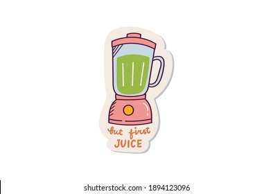 Cartoon Juicer doodle sticker design