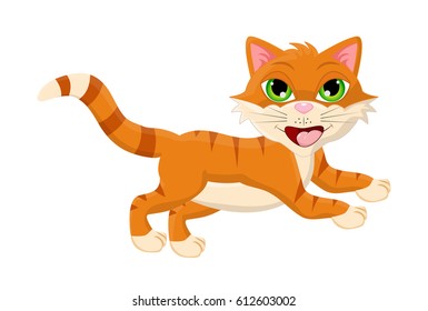 cartoon jumping cat  vector symbol icon design. Beautiful illustration isolated on white background
