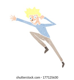 cartoon jumping man