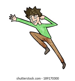 cartoon jumping man