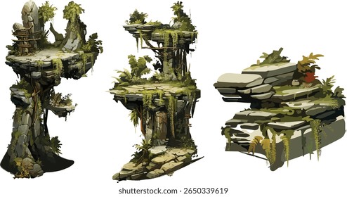 Plano de fundo do jogo de plataforma Cartoon Jungle