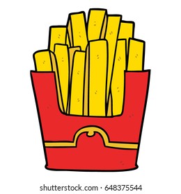 cartoon junk food fries