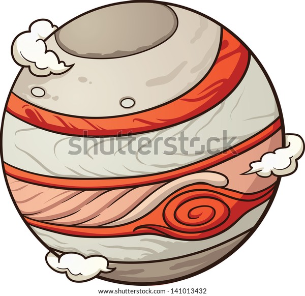 Cartoon Jupiter Vector Clip Art Illustration Stock Vector (Royalty Free