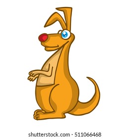 Cartoon kangaroo happy for kids design