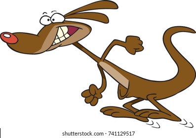 cartoon kangaroo jumping