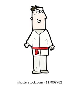 caricatura de karate man