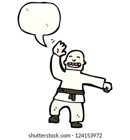 caricatura de karate man