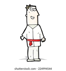 caricatura de karate man