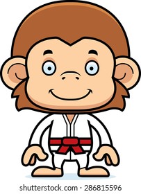 A cartoon karate monkey smiling.