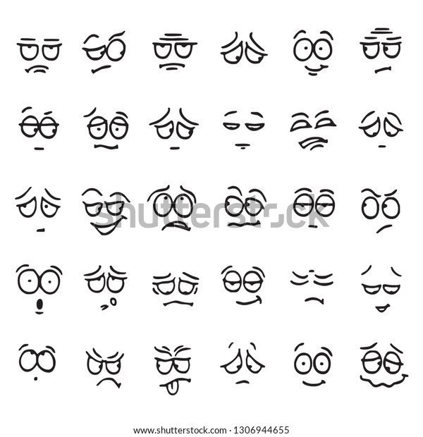 かわいい目と口が漫画 かわいい絵文字の絵文字を和風に ベクターエモーションスマイル漫画 かわいい日本アニメイラスト のベクター画像素材 ロイヤリティフリー 1306944655