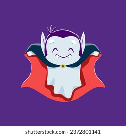 Caricatura Kawaii Fantasma de Halloween, lindo vampiro personaje monstruo. Horror de Halloween personaje fantasma kawaii, celebración de las fiestas de otoño espíritu divertido, volando vector vampiro personaje alegre