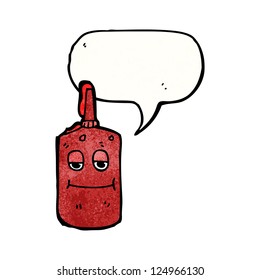 Ketschup-Karikatur-Flasche