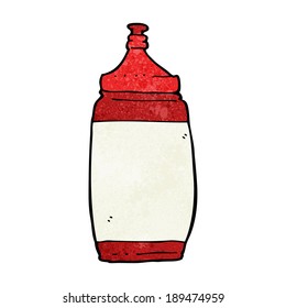 botella de ketchup de dibujos animados