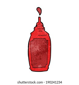 cartoon ketchup bottle