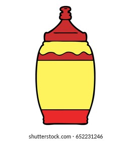 Ketschup-Karikatur-Flasche