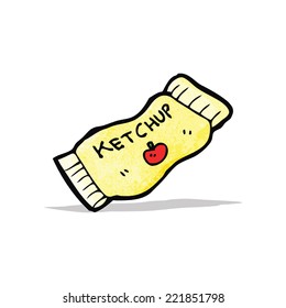 caricatura ketchup sachet