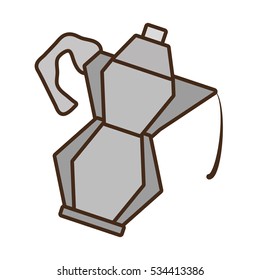 cartoon kettle coffee tea cookware vector illustration eps 10